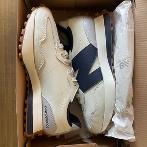 Figs- New Balance Cream and Blue Sneakers for Healthcare